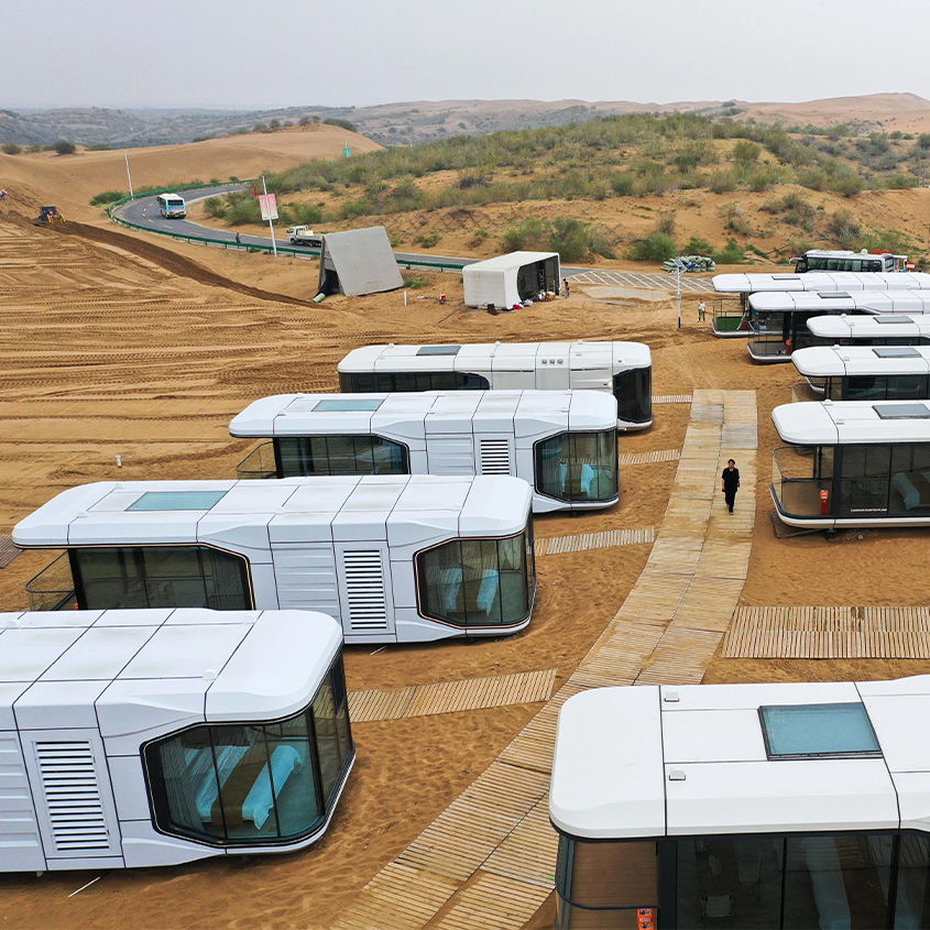 Modern Luxurious Space Capsule with Intelligent Control System Camping Capsule