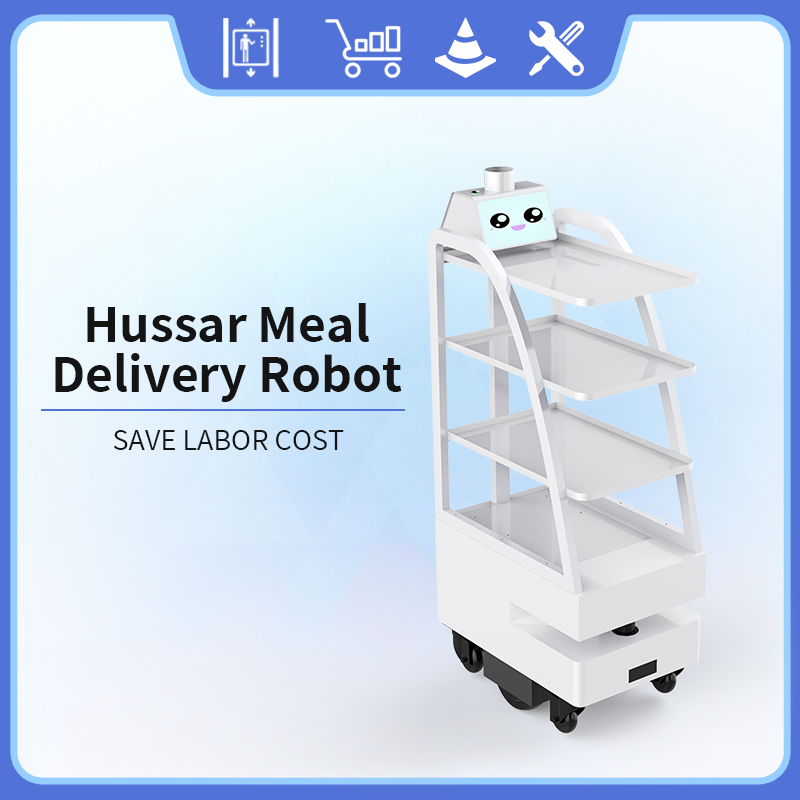 New Product Delivery Robot Factory Price Distribute Food Automatic Charging Route Planning Intelligent Delivery Robot for Restaurant