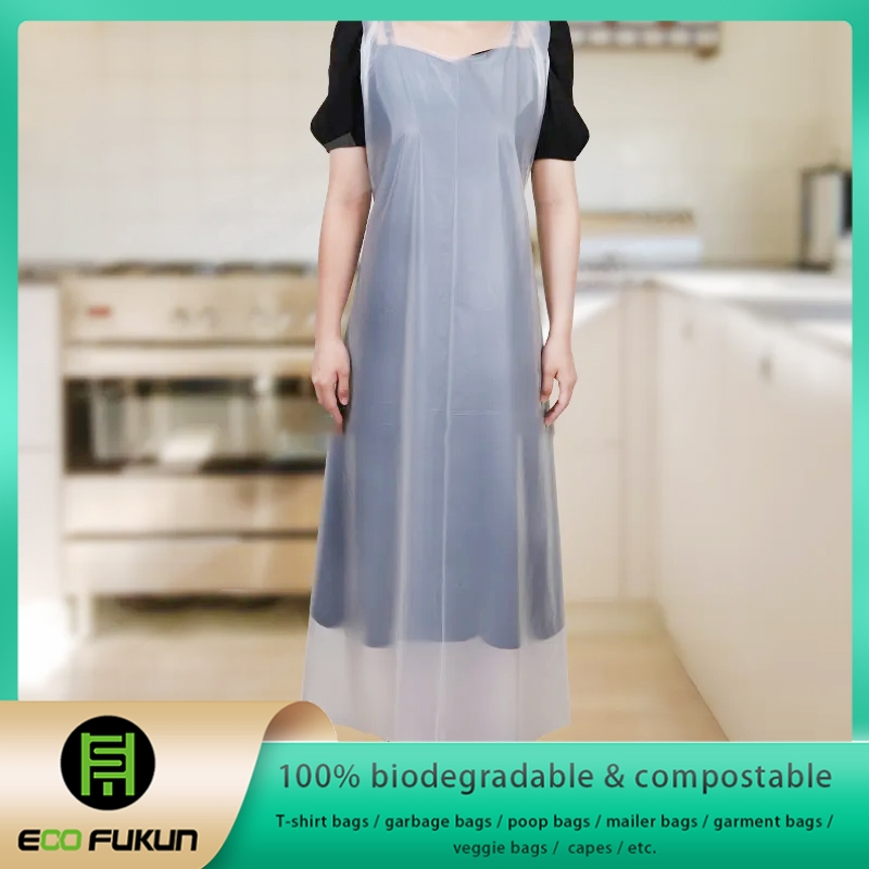 Compostable Semi Transparent Apron for Painting Party, Cooking