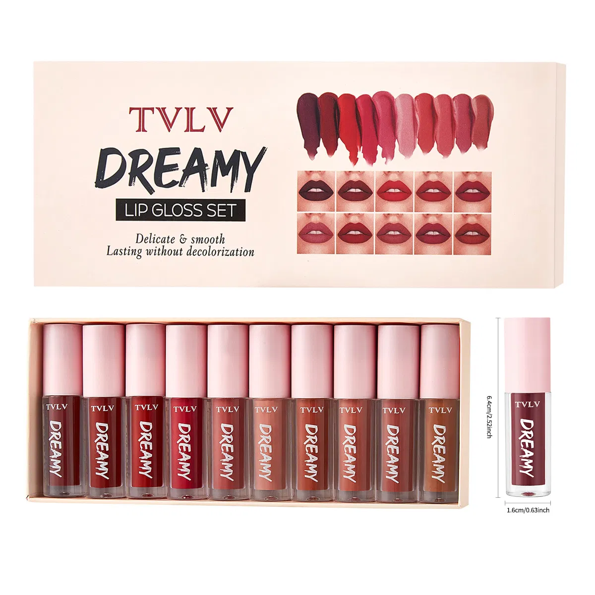 Dreamy Matte Silk Lip Gloss Set - 10 Vibrant Flavors