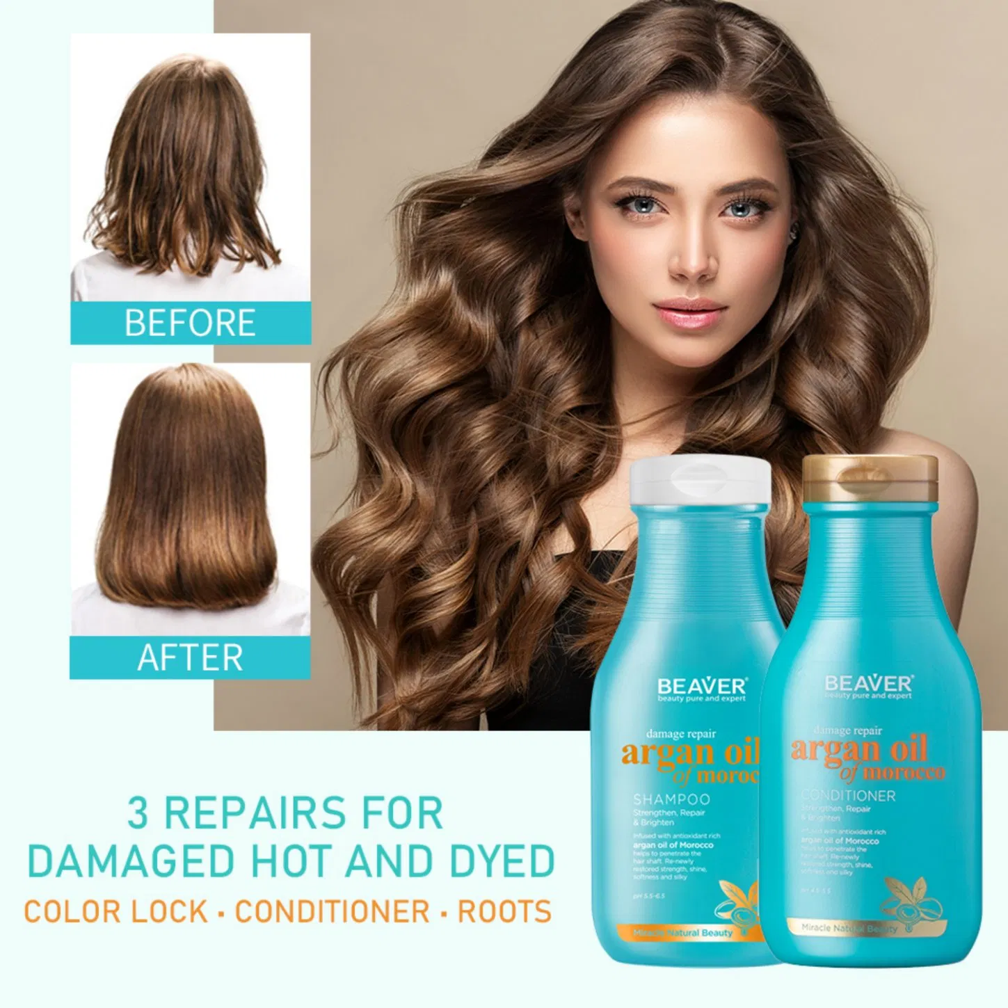 Beaver Argan Oil & Keratin Shampoo and Conditioner