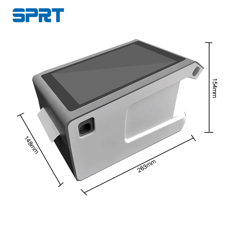 SPRT SP-Y37 8 inch HD screen POS receipt& label Terminal with Code scanner All in one Support Android 10 & Google Market