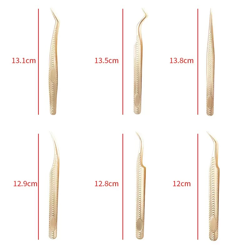 High-Precision Stainless Steel Lash Pick-up Placement Fanning Eyelash Extension Isolation Tweezers