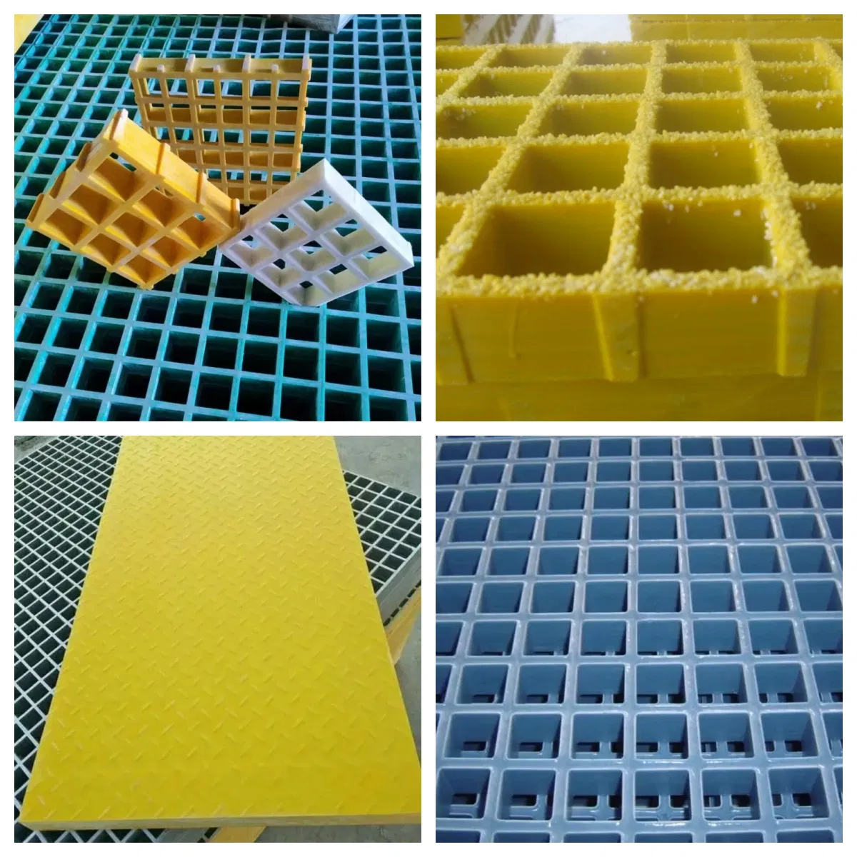 Fiberglass Pultruded Grating Anti-Slip FRP Grilles GRP Grating for Sidewalk