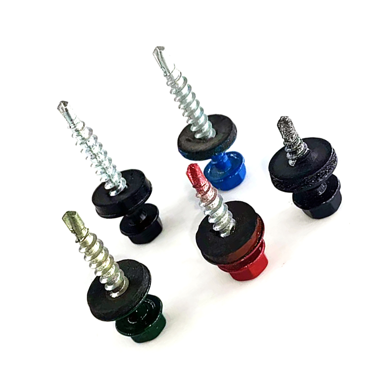 Painted Hex Washer Head Screw for Metal to Wood