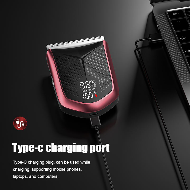 OEM Men's Type-C Charging Low Noise Electric Hair Clipper Dual Speed Adjustment Cordless Self-Service Electric Hair Trimmer