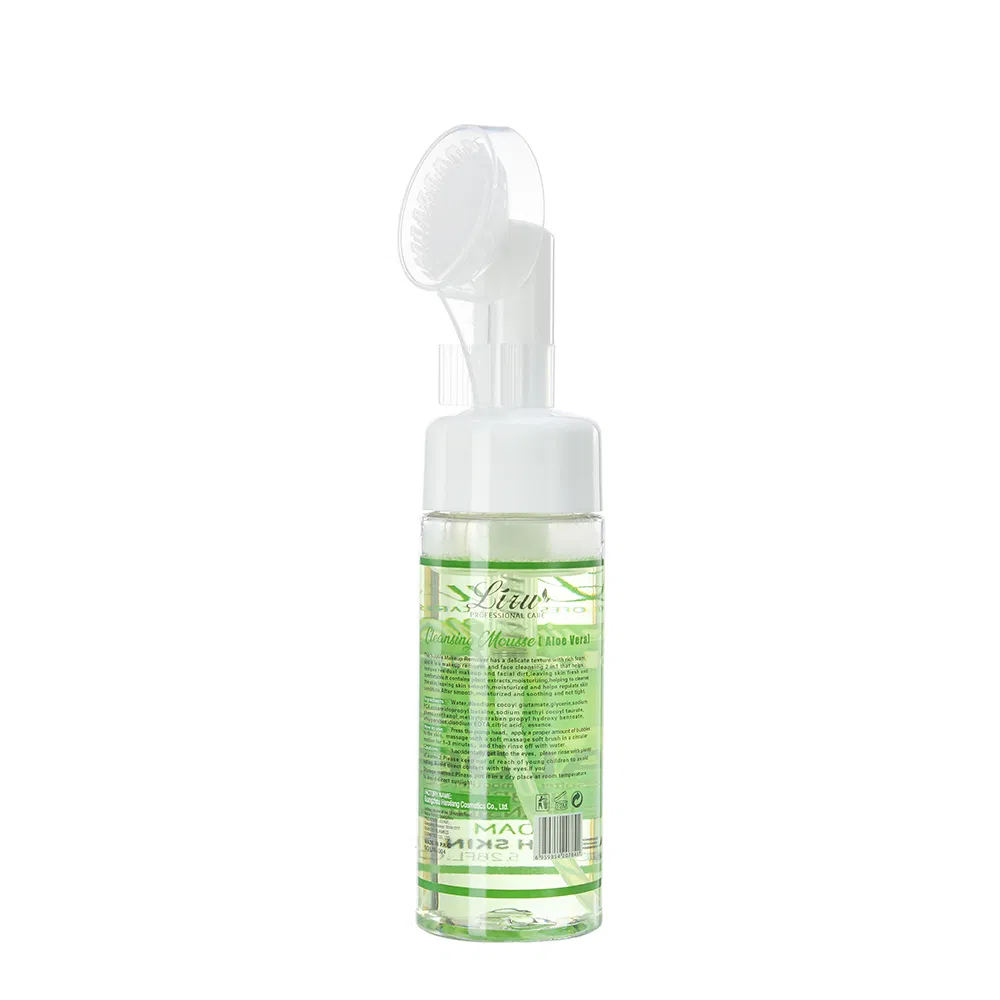Hot Selling Skin Care Aloe Vera Foaming Facial Cleanser Moisturizing Face Wash Brush