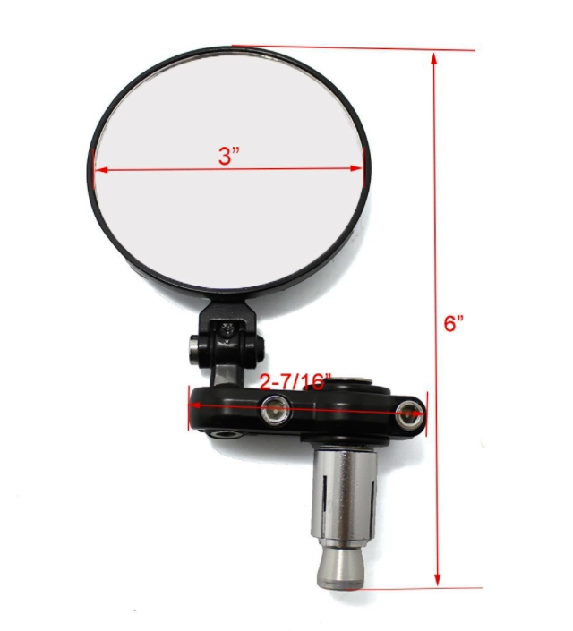 Круглые складные зеркала на руль мотоцикла