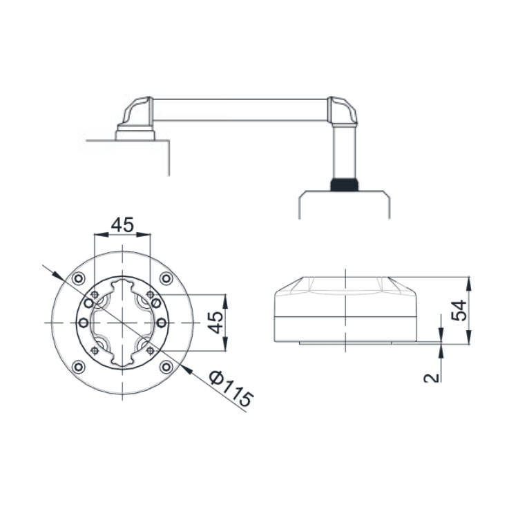5065 Series Box Connector Part for Arm-Mounted Panel and PC Accessor