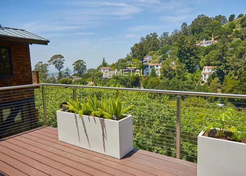 Y L Hot Sale Satin Stainless Handrail Deck Balcony Terrace Cable Railing Staircase