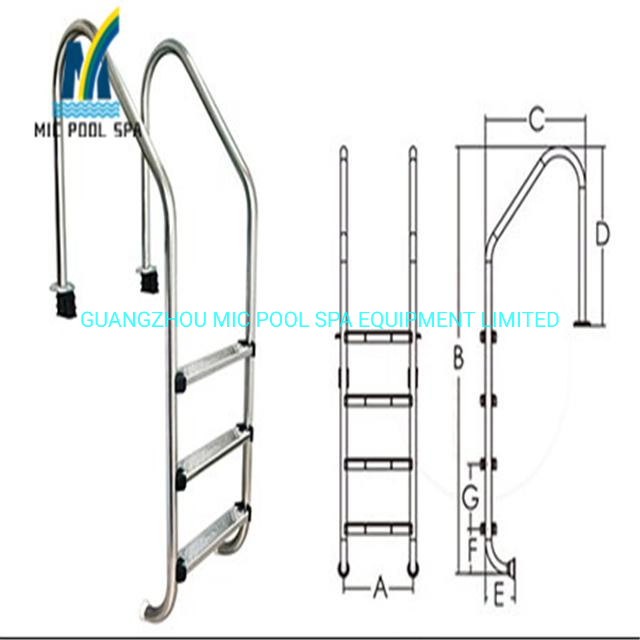 Above Ground Large Cheap Indoor Fram Removable Above Ground Swimming Pool Accessories Stairs Hanging Ladder Handrails