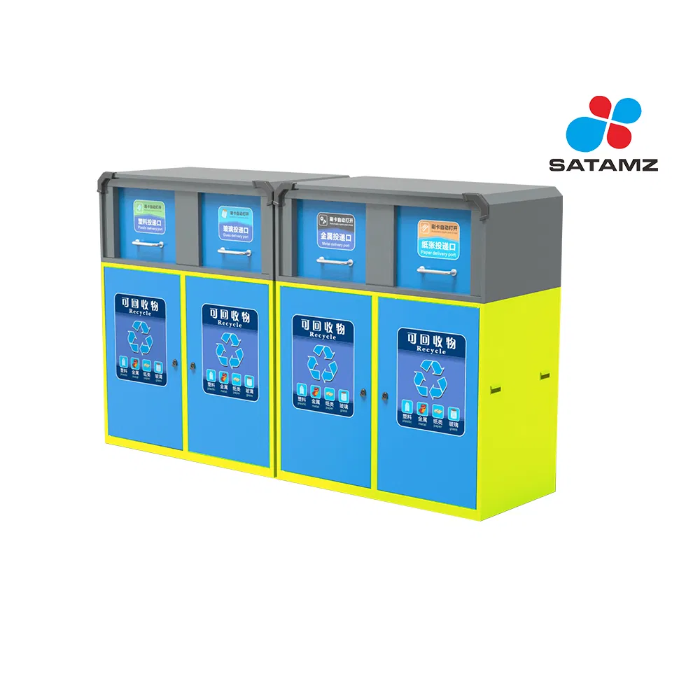 Уличная урна для раздельного сбора пластика и стекла