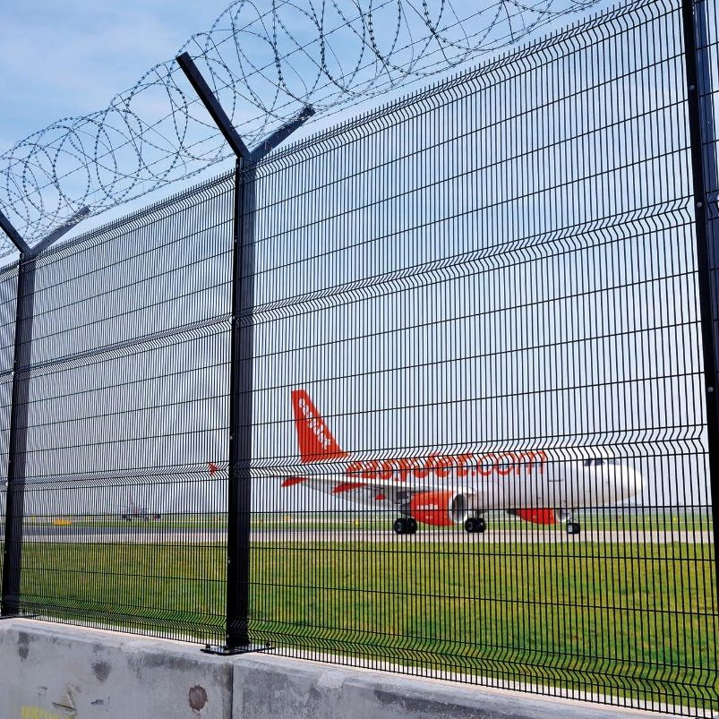 High Security Airport Fence 358 Anti Climb Security Fence for Welded Wire Mesh Fence