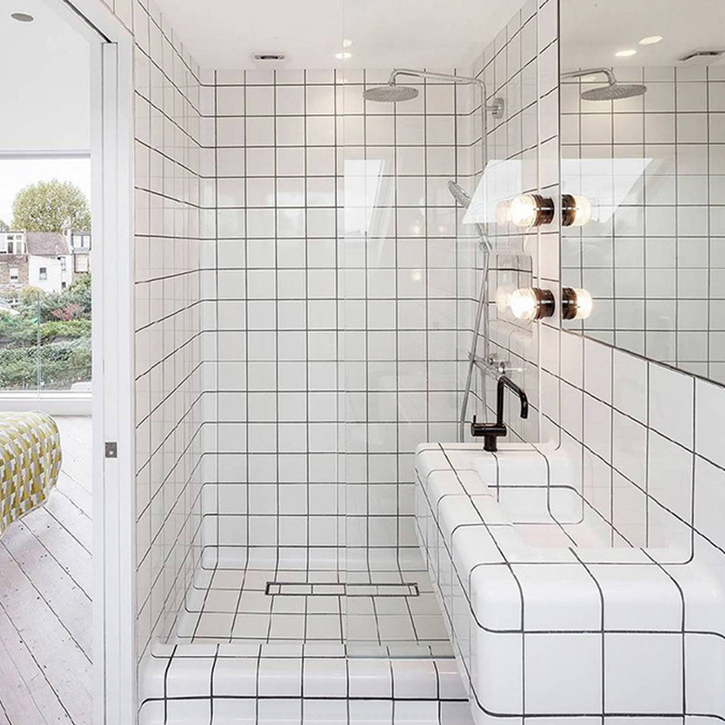 White Ceramic Tile Bull Nose for Bathroom