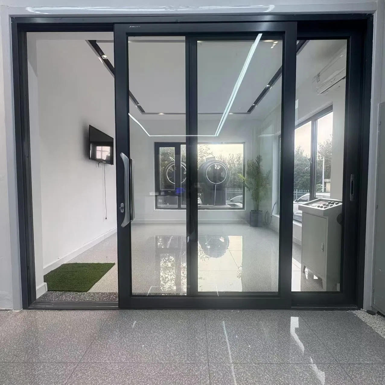 Jc140 Manufacturer Customized Security Sliding Metal Interior Door Nfrc Aama Wdma Waterproof Aluminum Sliding Door