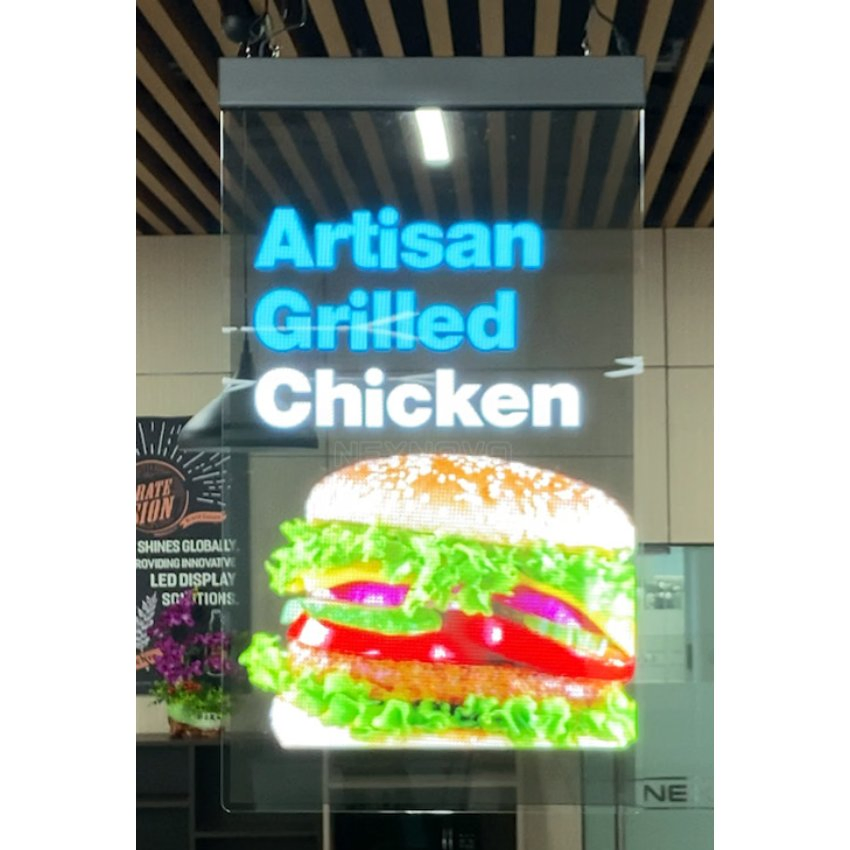 LED Transparent Outdoor Glass Advertising Screen Transparent Mesh Module Display