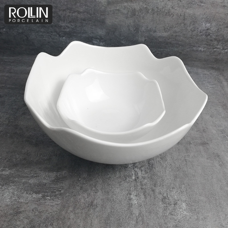 Wholesale Porcelain Salad Bowl Vegetable Bowl Factory Supply