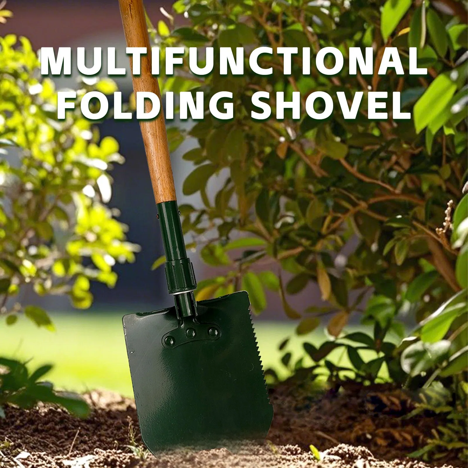 Tool Hardwood Handle Shovel Folding Camping Shovel for Hiking Gardening