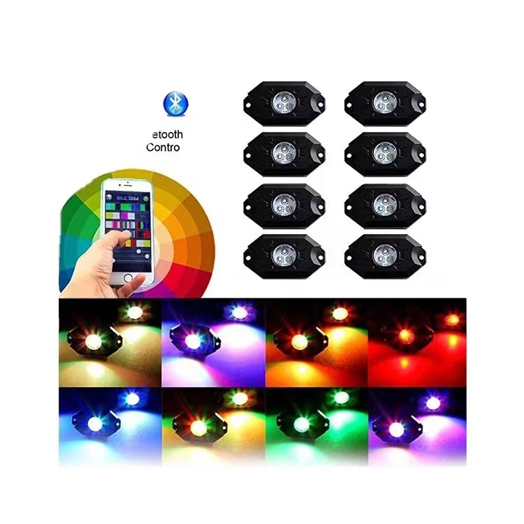 Комплект RGB подсветки днища 4 лампы с APP управлением