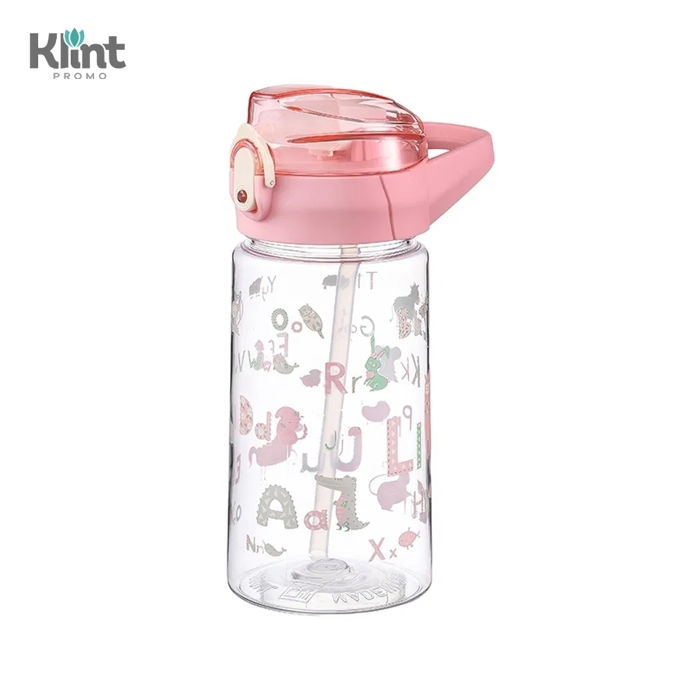 KP3204 PC/PP 500 ML Children Plastic Water Bottle With Straw Suitable