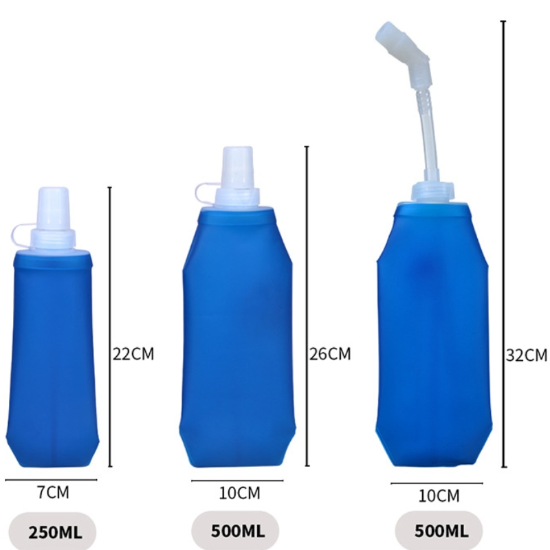 Customizable Logo Outdoor Foldable Portable Eco-Friendly TPU Squeeze Soft Water Bottle