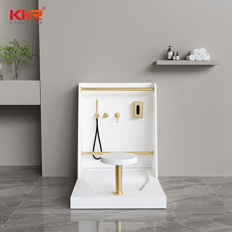 Premium Wudu Basin – Islamic Ablution Solid Surface Sink for Mosques & Prayer Rooms