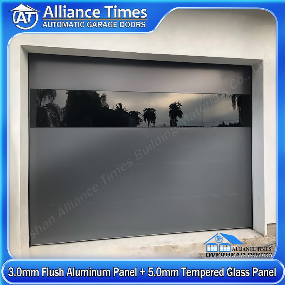 Villa Style Flat-Panel Flush Aluminum Garage Doors Sleek and Elegant Aluminum Alloy Construction Quiet Operation
