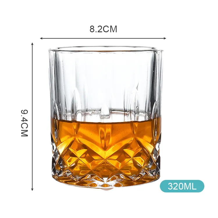 Cocktail Smoker Crystals Rotatable Whiskey Tumbler Glass Cocktail Smoker Kit