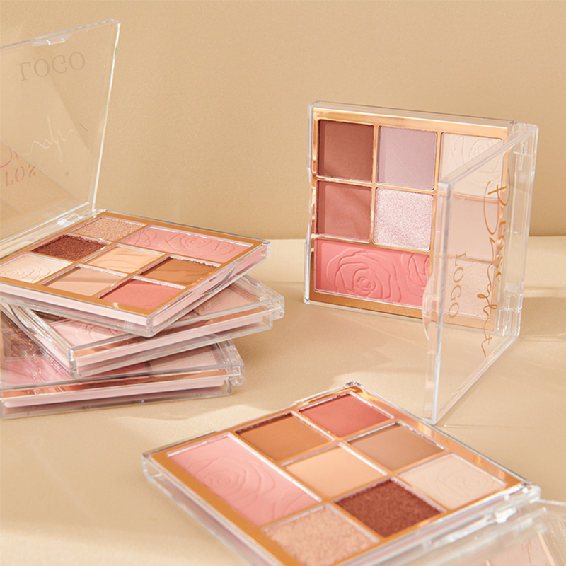 Ditong 8 Colors No Flying Powder Highly Pigmented Matte Pearlescent Eyeshadow Blush Palette Longlasting Earth Tone Eye Shadow