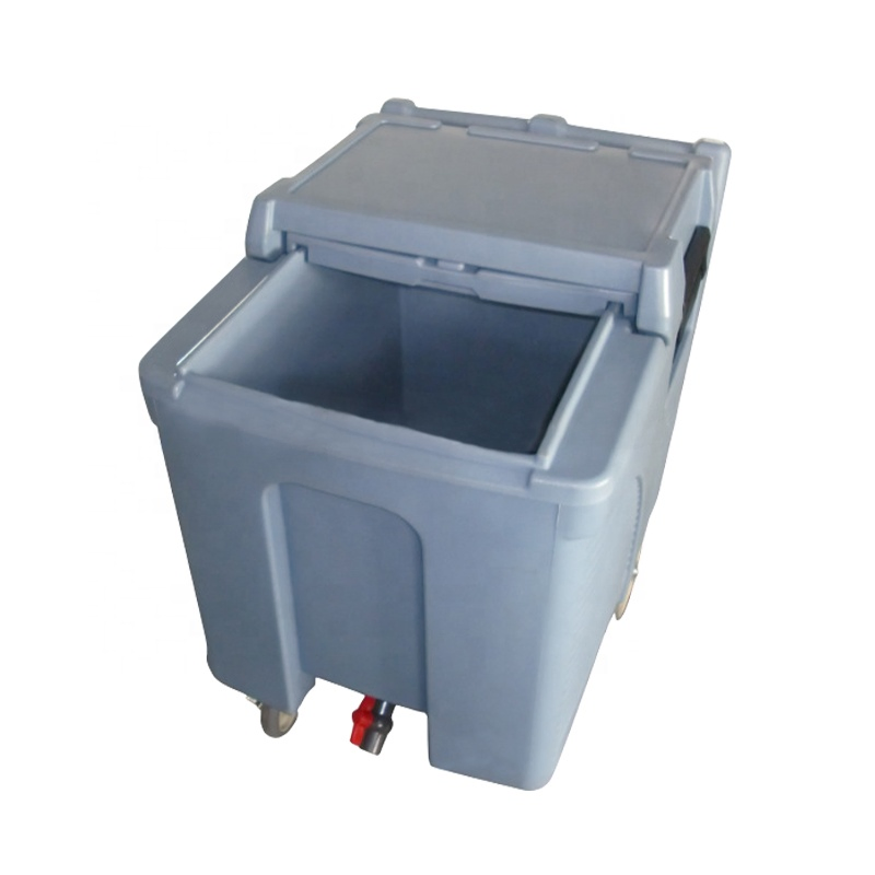 Hotel Restaurant Supplies Plastic Ice Cube Storage Cart Ice Caddy Container