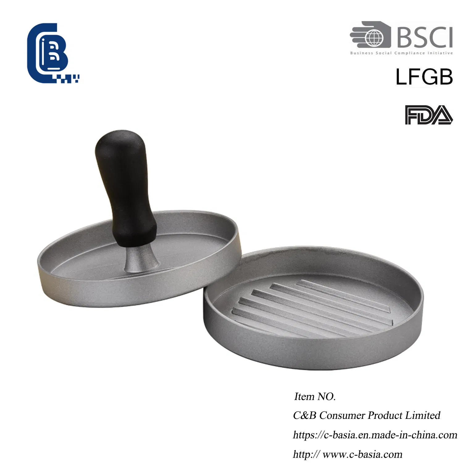 Non Stick Aluminum Metal Mini Burger Meat Press, Hamburger Maker for Beef Meat Patty BBQ, household Cooking Tools