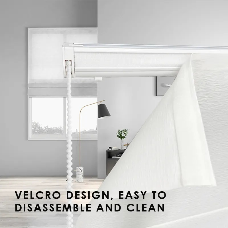 Vikson Blackout Roman Shades for Window Linen Roman Window Shades