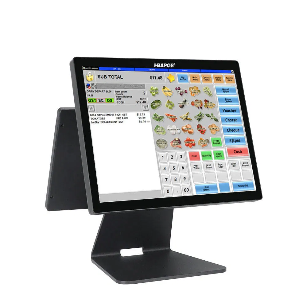 2025 New Dual Screen POS Machine for Sale with Stand Cash Register All in One POS System