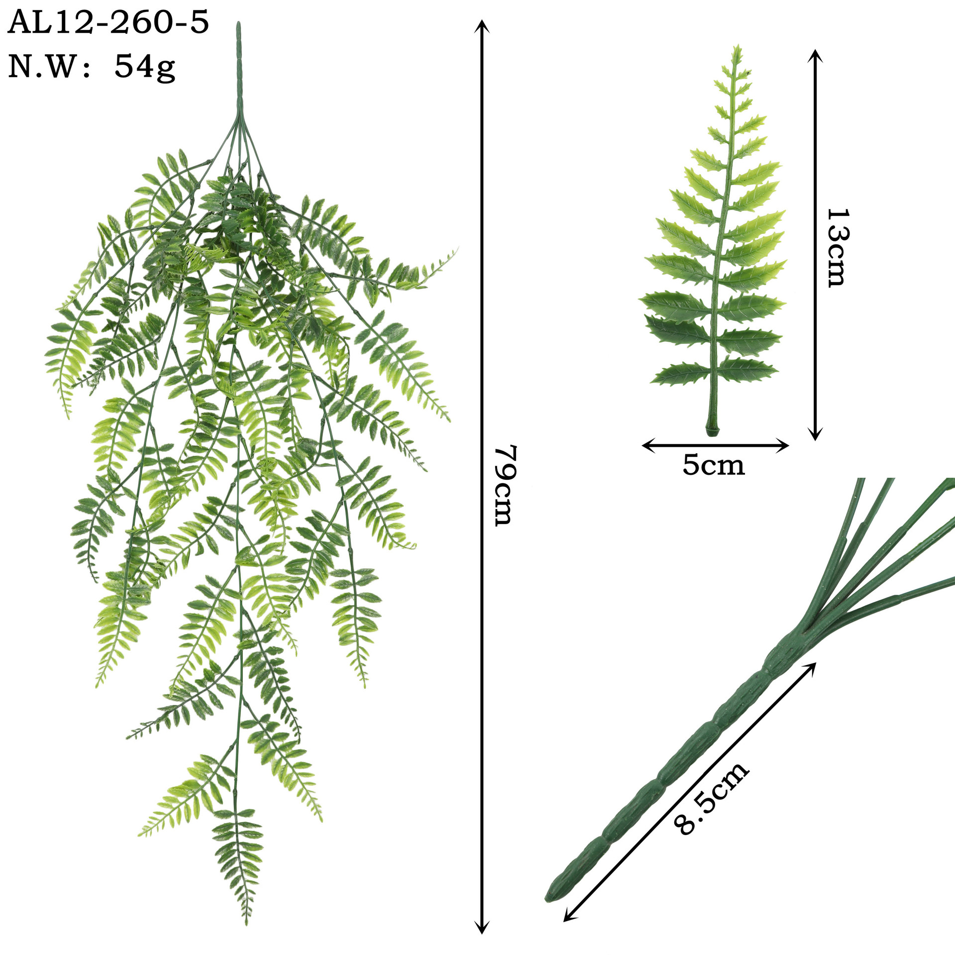 Плющ искусственный в подвесных горшках