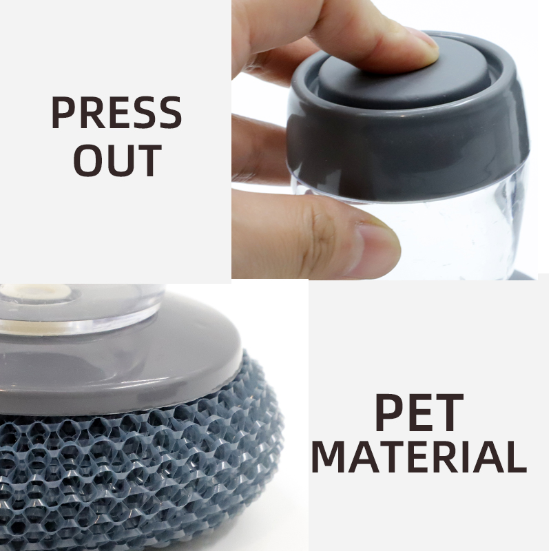 Kitchen Cleaning Tools Brush Pot Sponge Washing Cleaning Soap Dispensing Dish Brush