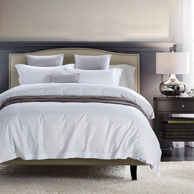 Luxury Cotton Hotel Bed Linen Custom Size Hotel Bedding Set