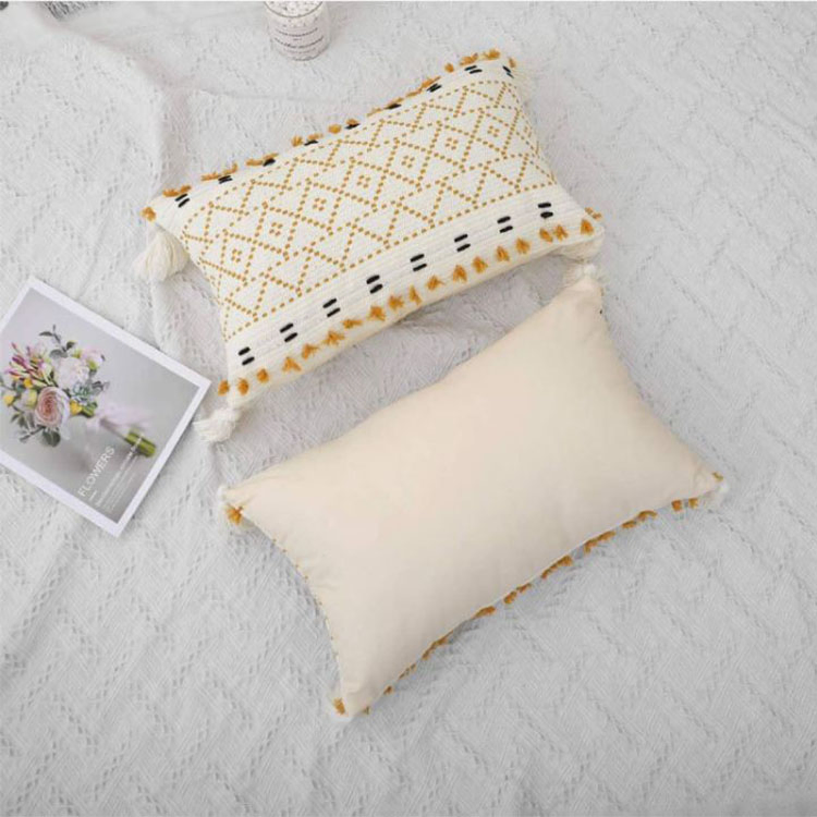 Light Luxury Cotton Tassel Pillowcase Comfortable Modern Simplicity Detachable Pillowcase