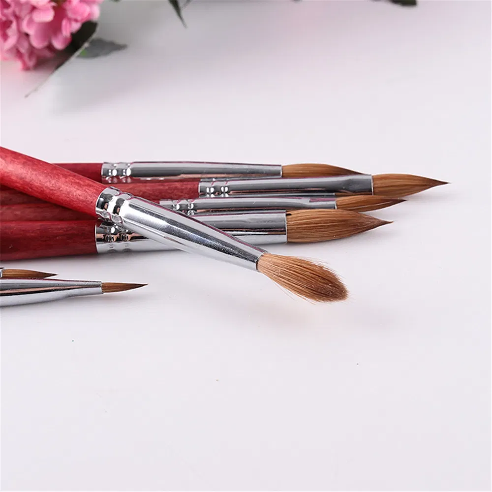 Hot Sale Different Sizes 100% Pure Kolinsky Acrylic Brush for Manicure Gel Brush for Nail Art Brush