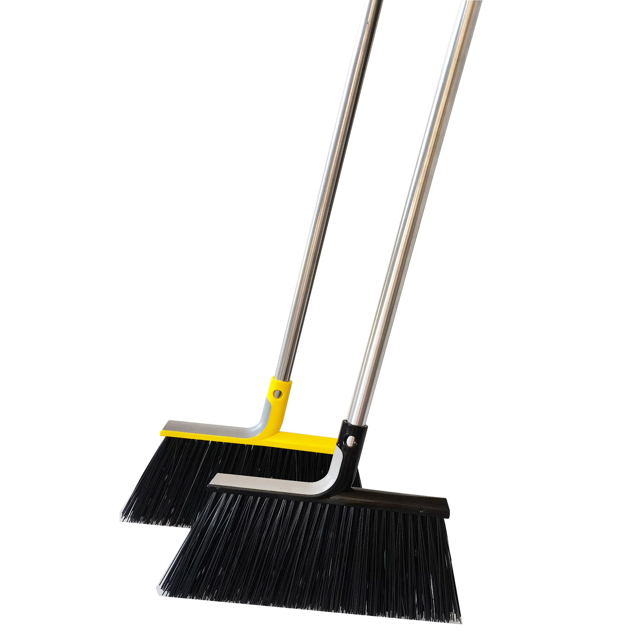 Dual Color Outdoor Broom with Stiff Bristles for Efficient Cleaning