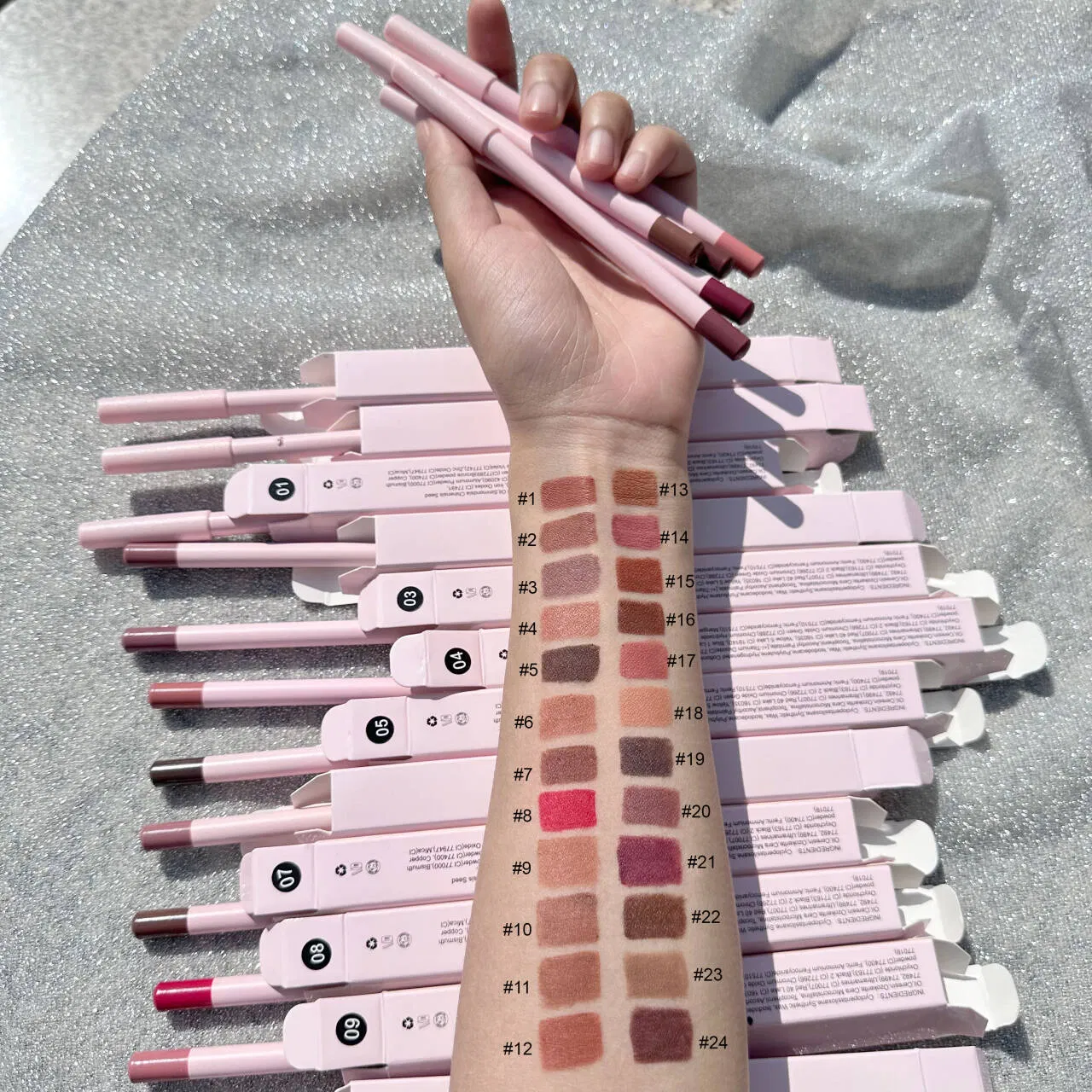 Wholesale Lipstick Pencil Waterproof Long-Lasting Smoothly Lipliner and Lipstick Private Label