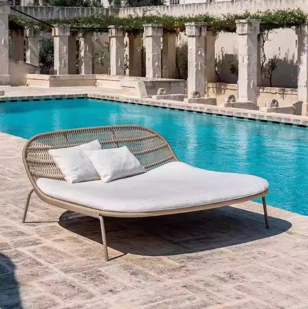 Диван-кровать садовый ротанг водонепроницаемый балкон патио