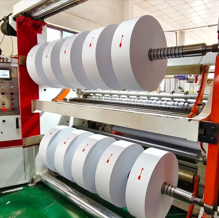 High Quality Custom Linerless 110g Direct Thermal Cardboard Labels Roll