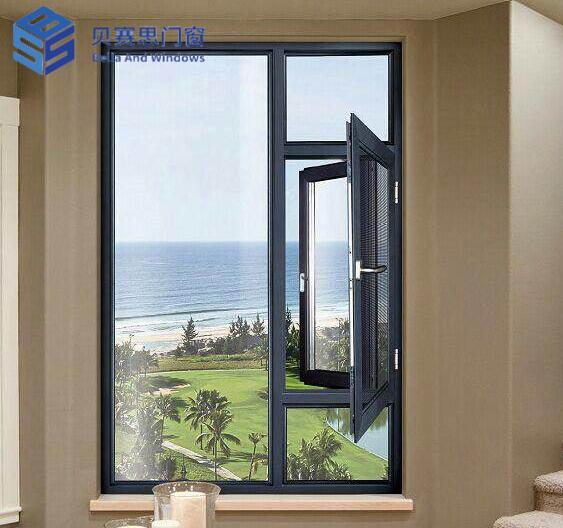 American Nfrc High Security Modern Design Aluminum Profile Frame Thermal Break Low-E Laminated Glass Aluminium Casement Window