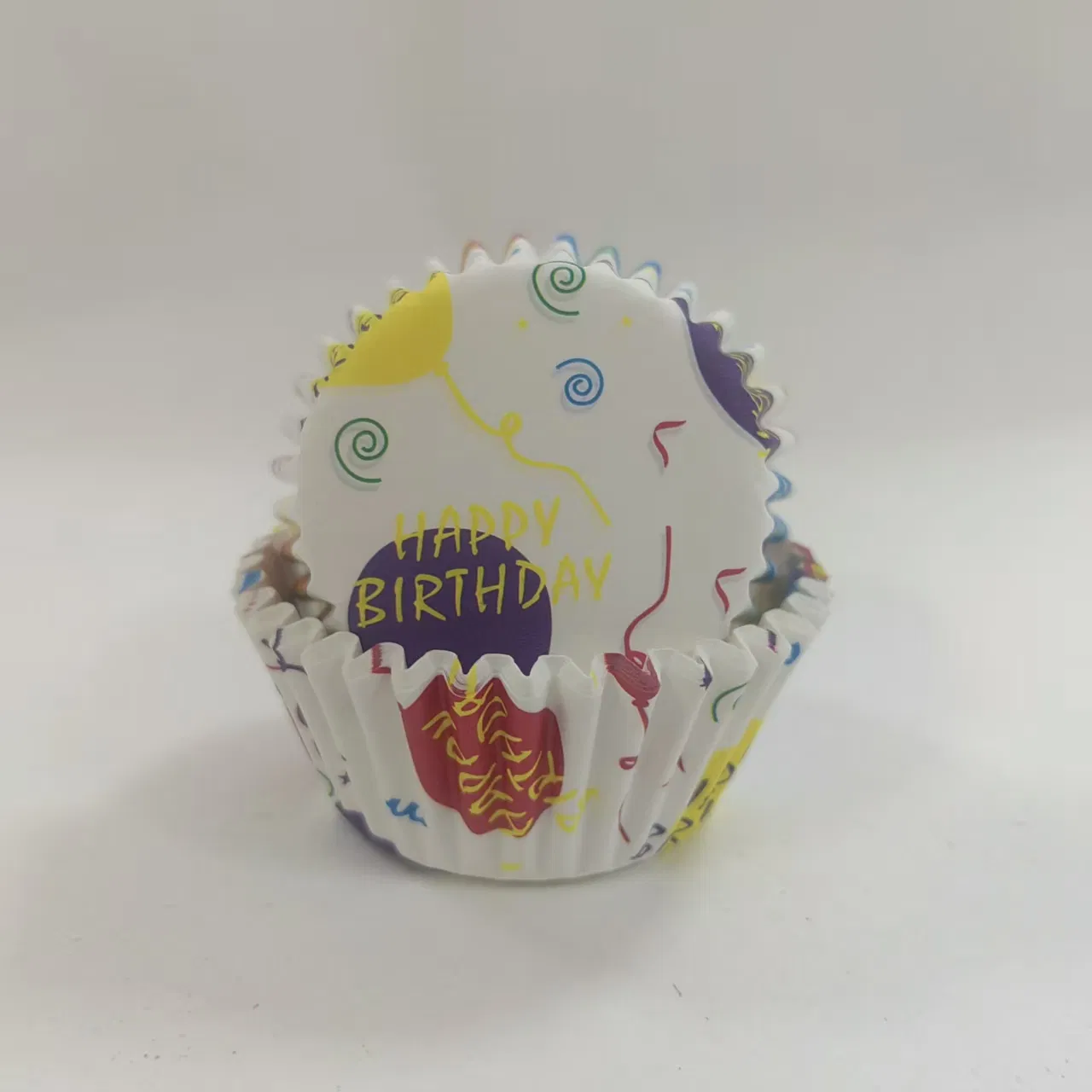 High Quality Food Grade Birthday Themed Balloon Pattern Bakware Environmentally Friendly Biodegradable Cupcake Party Supplies Baking Tool Disposable Cake Cup