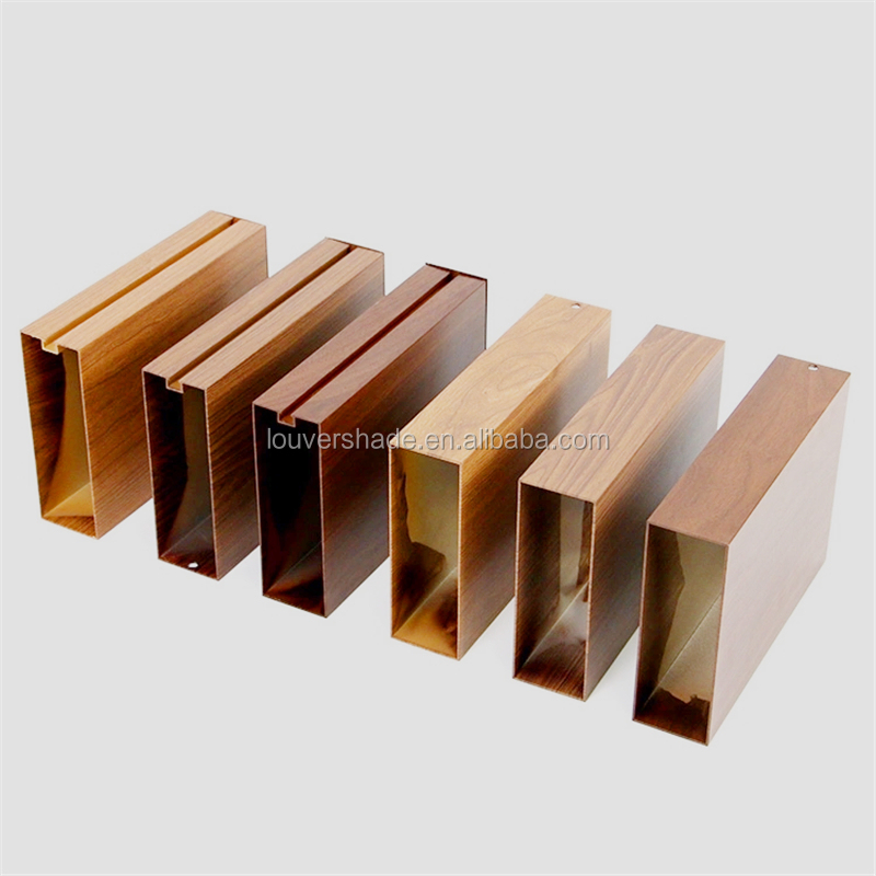 U-Shaped Aluminum Slat Ceiling Aluminum Baffle Ceiling Virtual