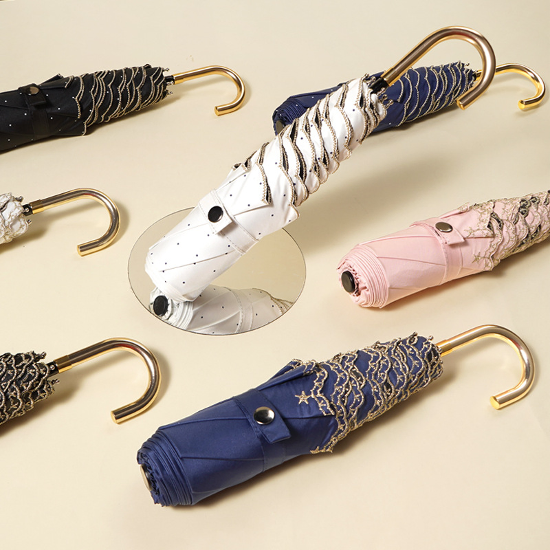 Зонт складной ветрозащитный с отражающей полосой