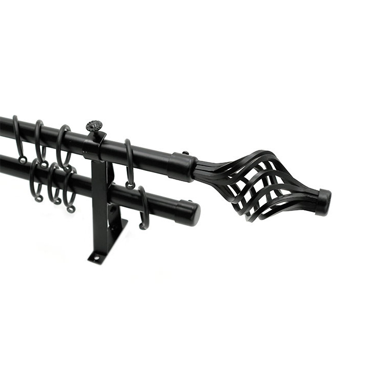 New Designs Installation Convenient Extendable Telescopic Adjustable Curtain Rod Pole Set