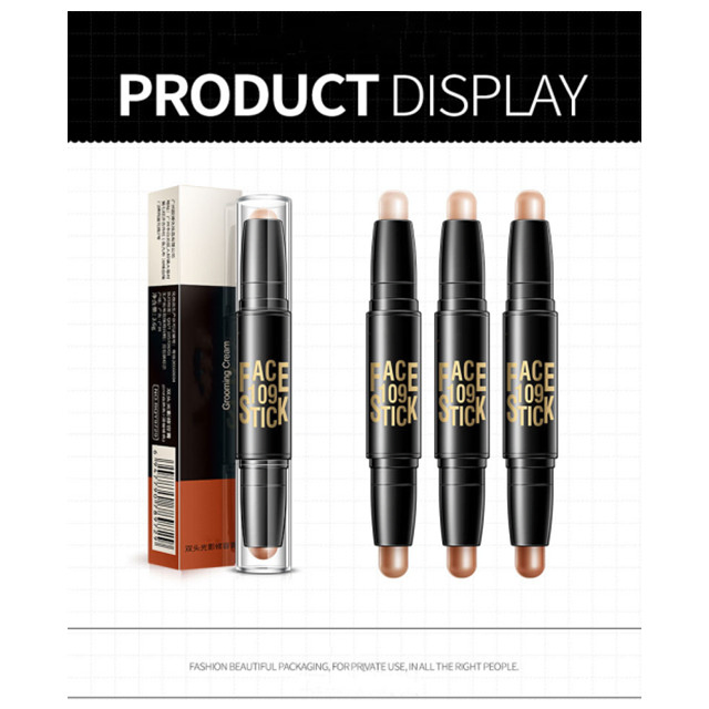 Private Logo Double-Headed Shadow Repair Stick Concealer and Repair Face Shadow Highlighter Pen