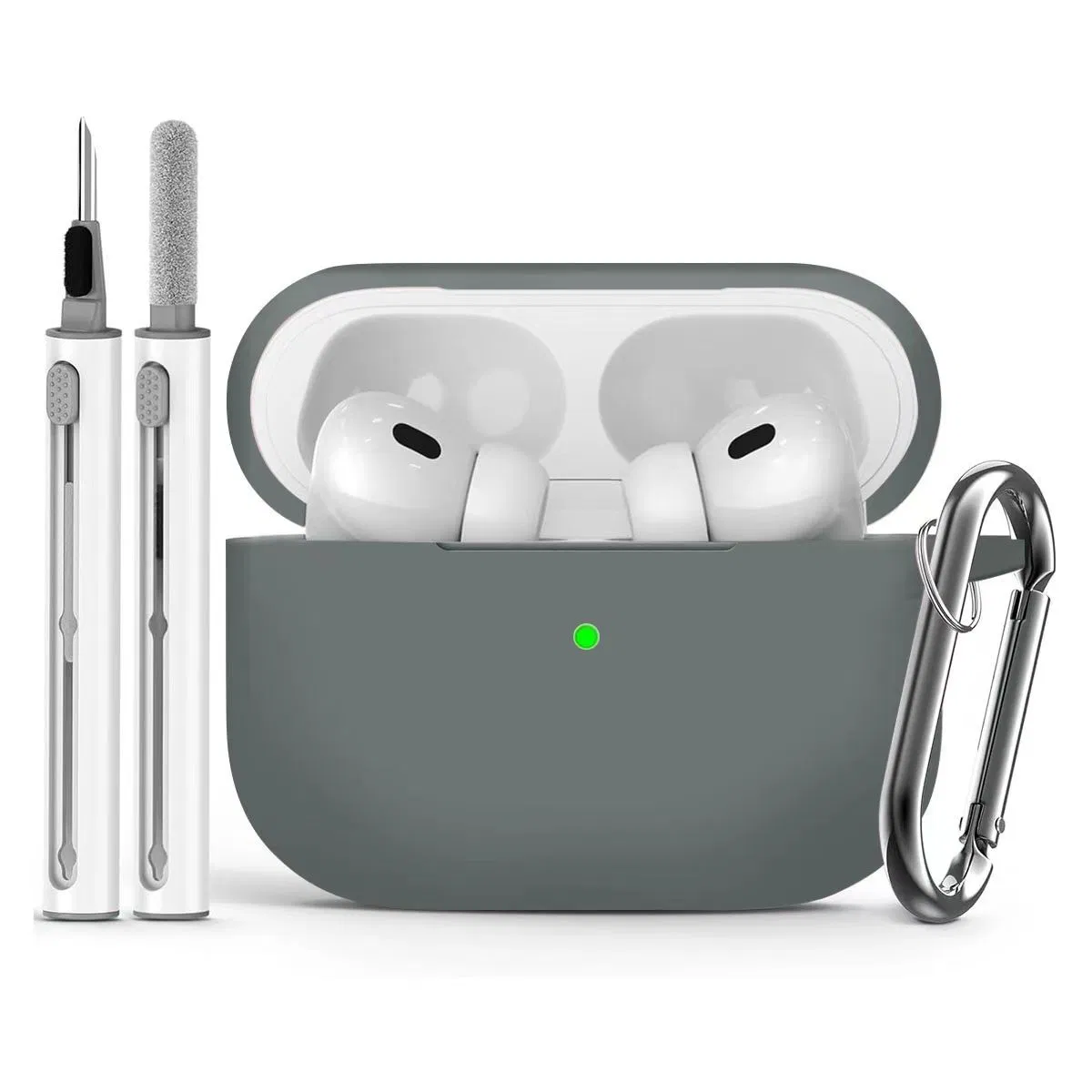 Чехол силиконовый с ручкой-чистилкой для AirPods PRO 2