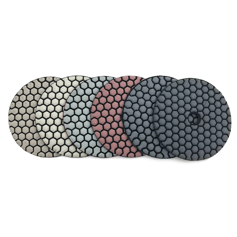 3"/4" Dry Polishing Pad Sharp Type Flexible Diamond Polishing Pad for Granite Marble Stone Sanding Disc